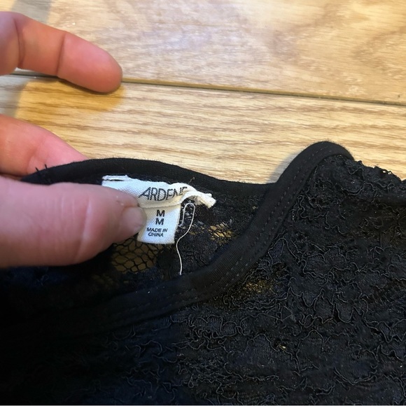 NWOT Ardene Black Lace Shoulder Long Sleeve Blouse - Women’s Medium - Picture 7 of 7